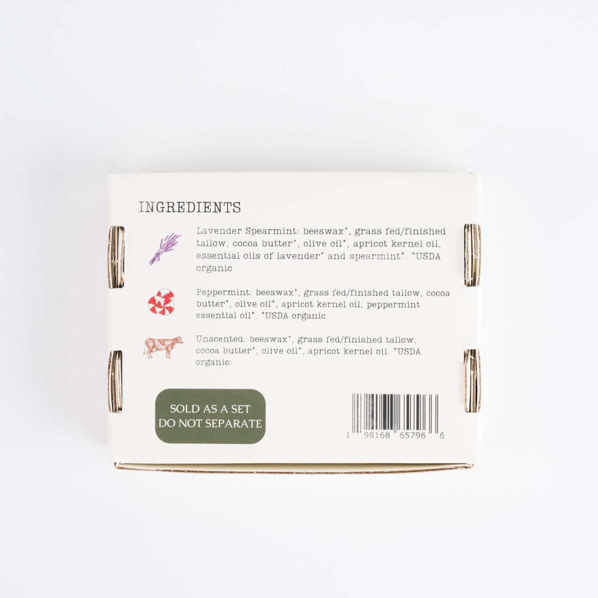 Hearth and Homestead gift-pack lip balm ready for gifting.