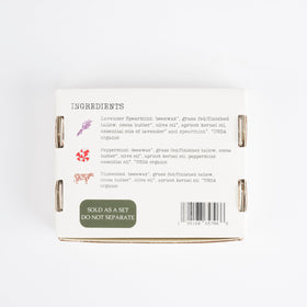 Hearth and Homestead gift-pack lip balm ready for gifting.
