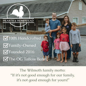 Hearth and Homestead small batches handmade Virginia studio: crafted in purity and care.