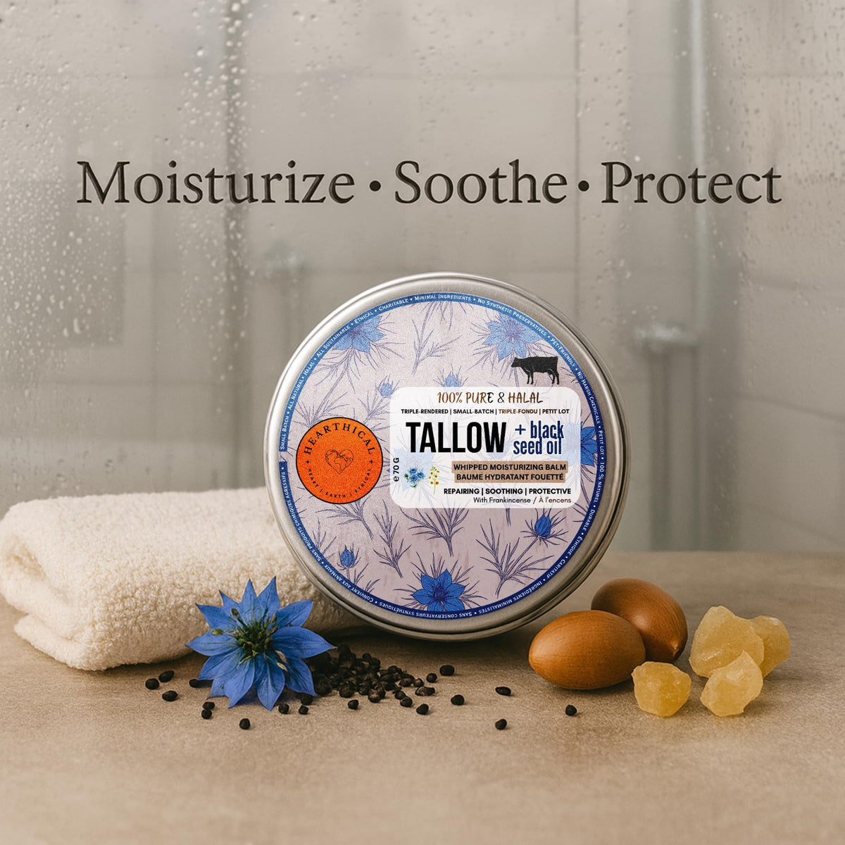 Hearthical minimal ingredient balm nourishes skin naturally