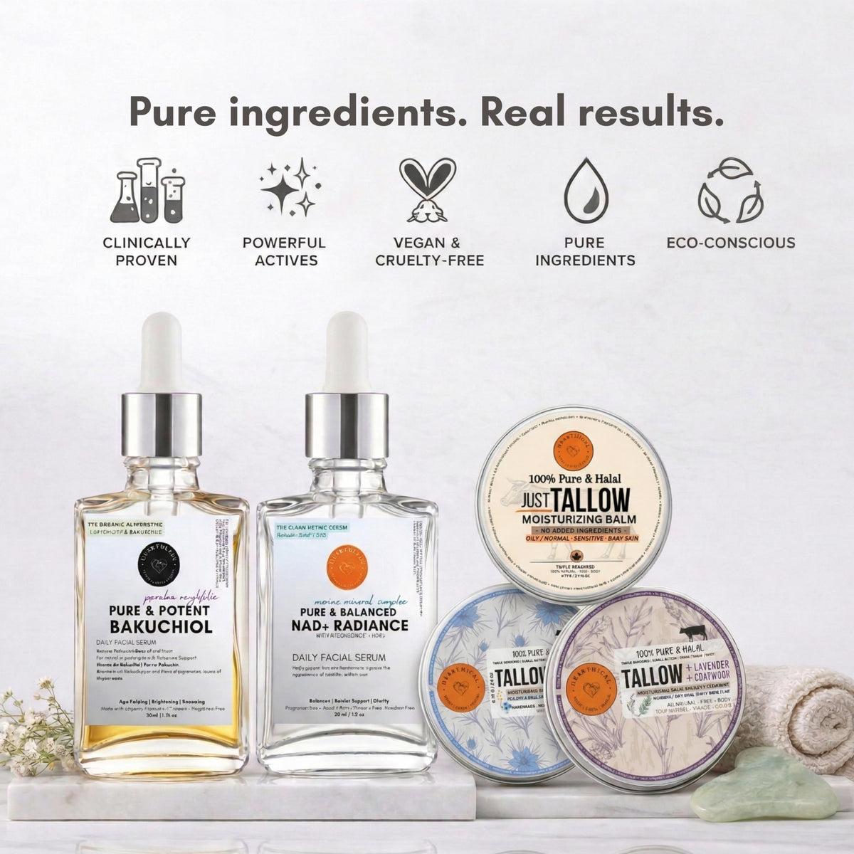 Hearthical USA-Made Bakuchiol Serum reflects quality and responsibly sourced botanicals.