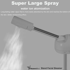 Rolling base with casters enables easy movement of HeavenBird steamer