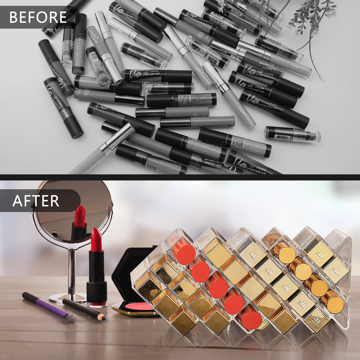 Hebaogugu durable plastic lip storage keeps lip balms secure.