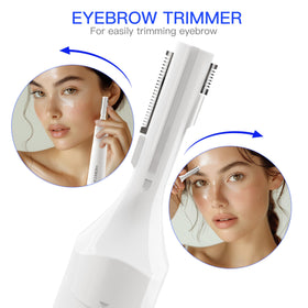 HEBECA 2-in-1 face trimmer for on-the-go grooming.