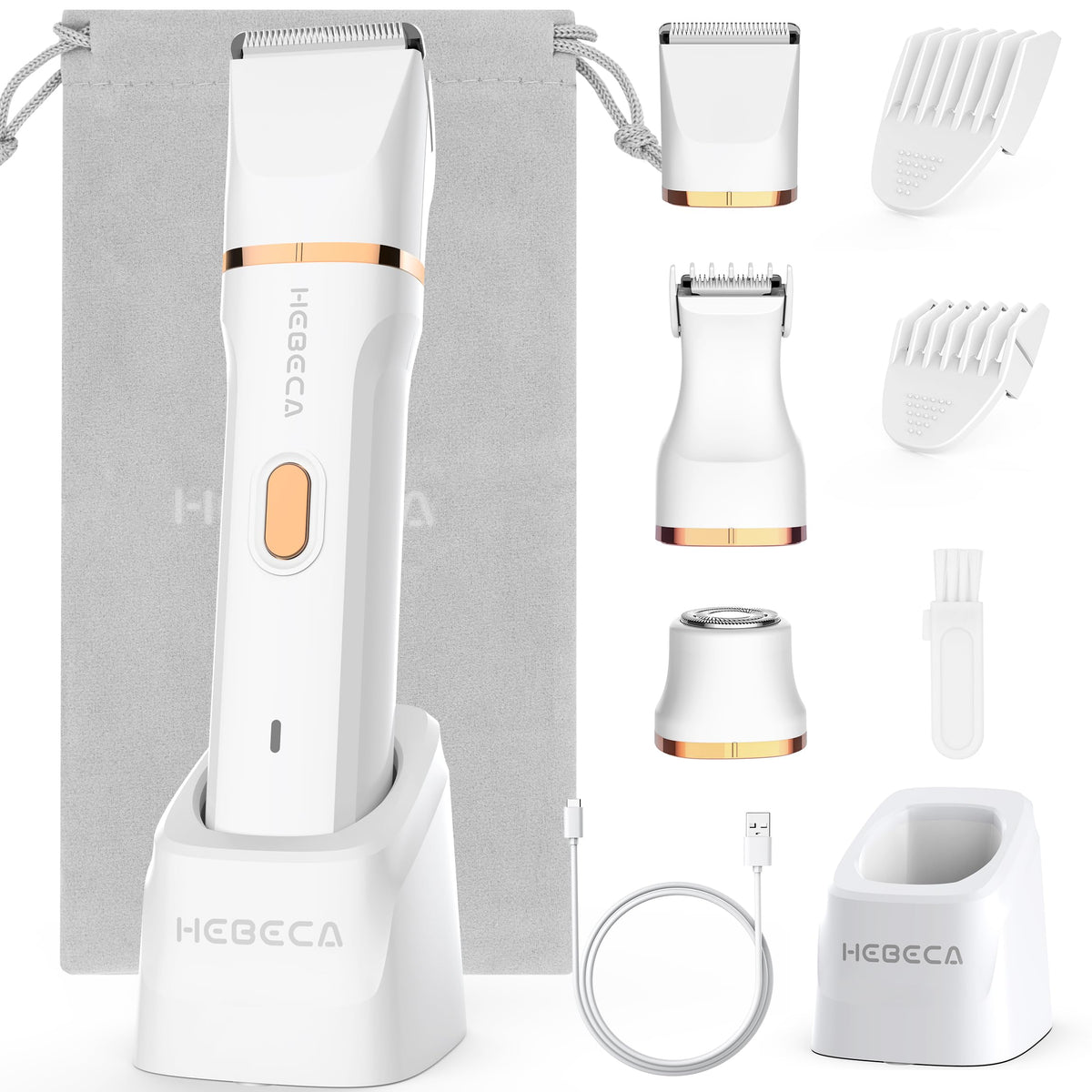 HEBECA all-in-one tool for bikini, pubic hair, face, and body grooming