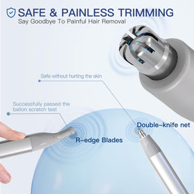 HEBECA nose trimmer USB rechargeable for long-lasting power.