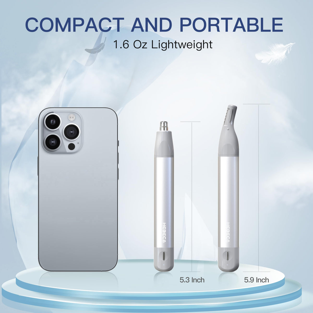 HEBECA nose trimmer can be rinsed under water for easy cleaning.
