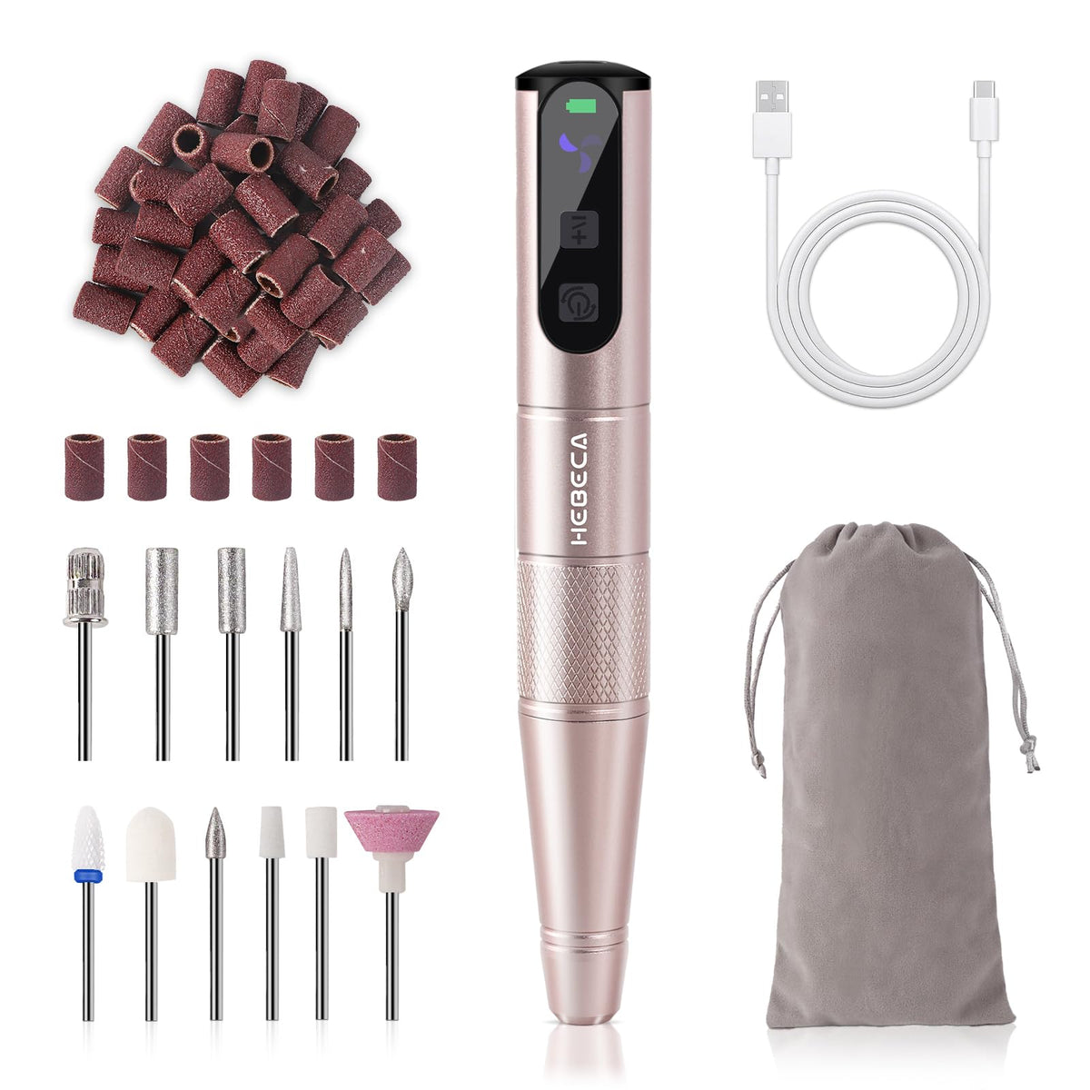HEBECA portable nail care kit ideal for home or travel.