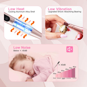 HEBECA rechargeable nail drill with battery for cordless convenience.