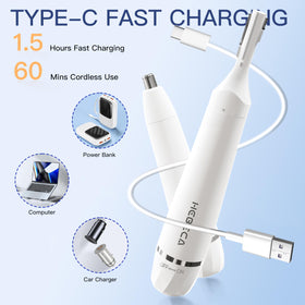 HEBECA USB-rechargeable battery for travel readiness.