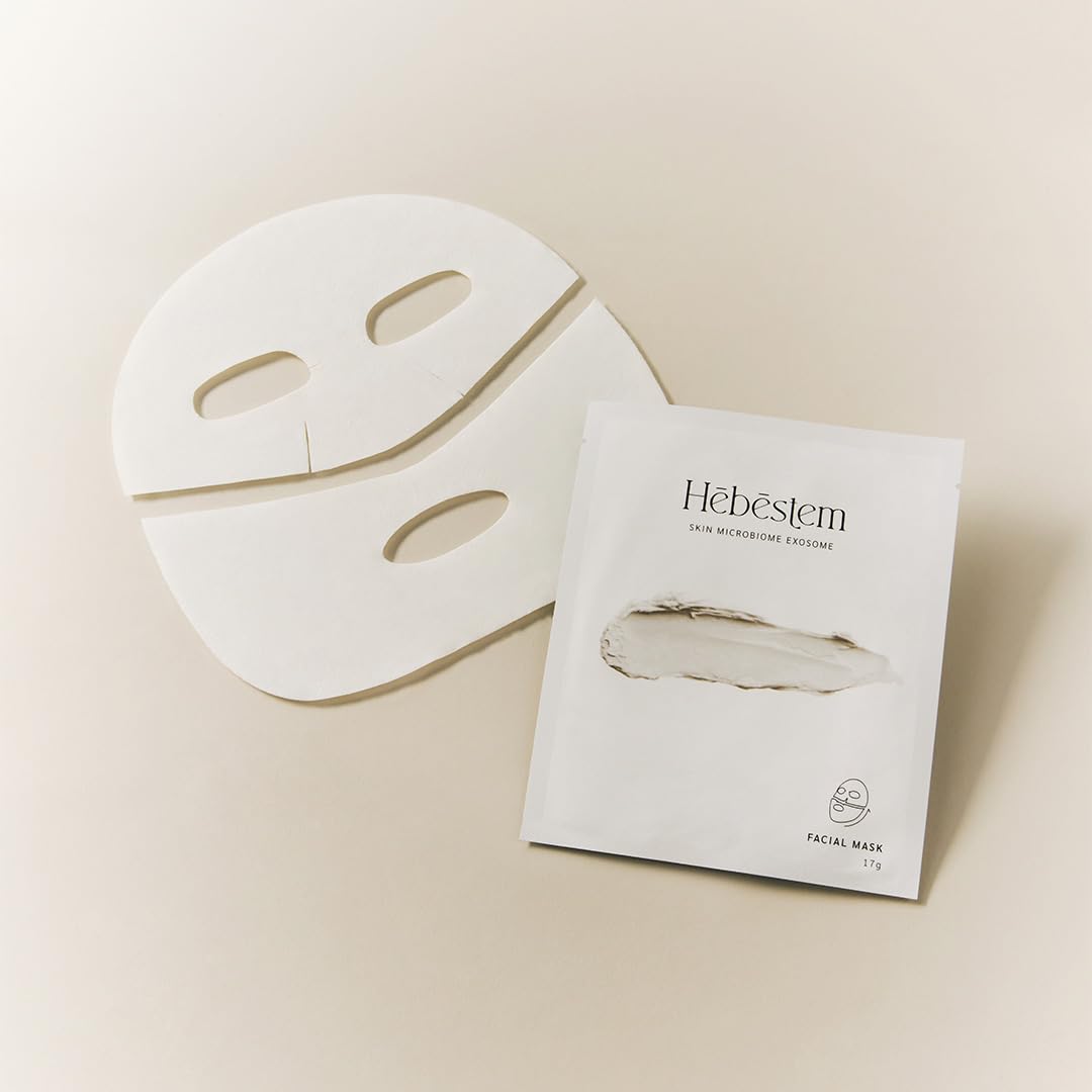 Hebestem skincare routine step featuring sheet mask for daily self-care.