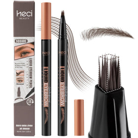 HECI Beauty microblading eyebrow pen tip close-up showing ultra-precise 0.1mm strokes