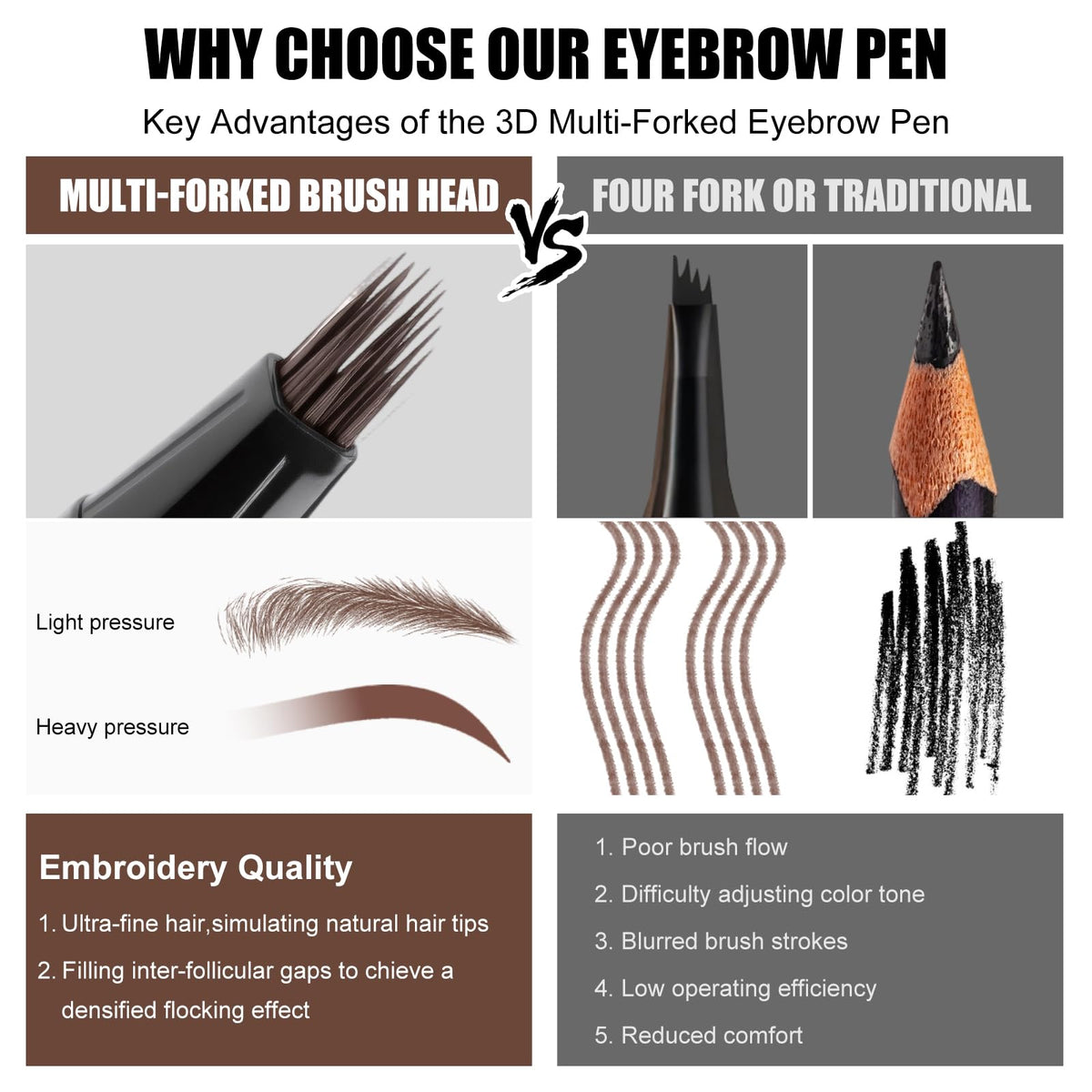 Four shade options to match various hair colors