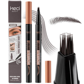 HECI BEAUTY microblading pen 0.1mm tip close-up for precise hair-like strokes.