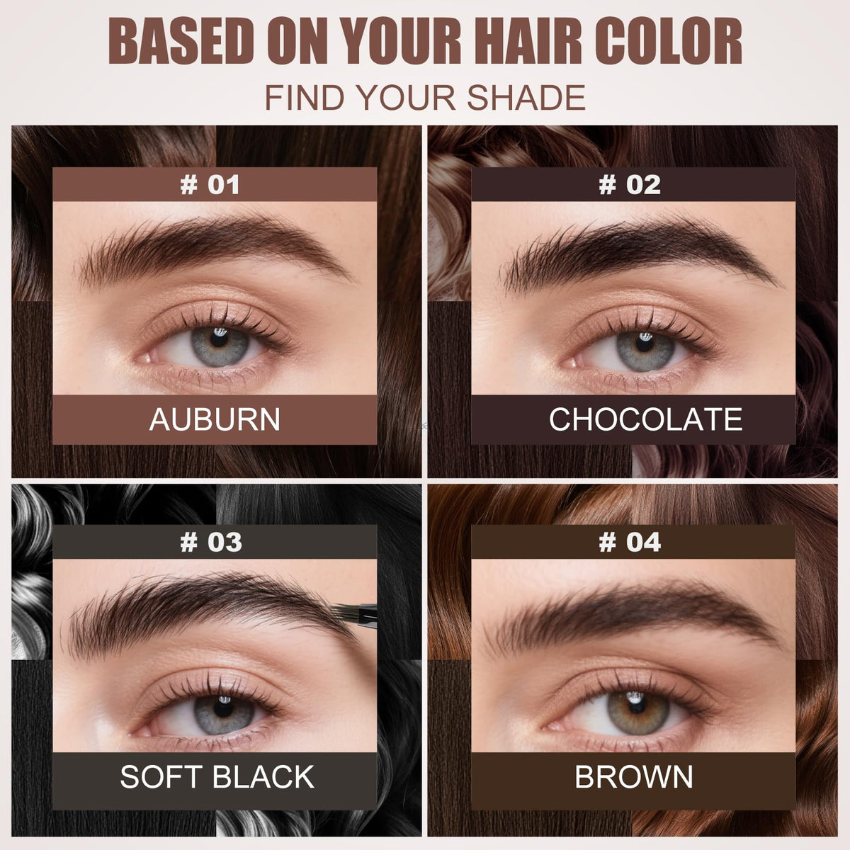 HECI BEAUTY precision-tip application supports quick brow definition.