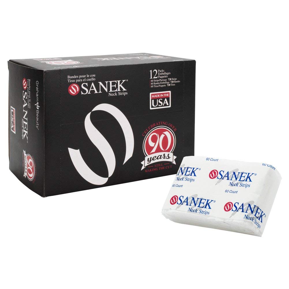Hector Beauty SANEK neck strips catch drips and hair, keeping the workstation tidy.