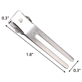 Close-up of Hedume clip showing smooth nickel plating for hair-friendly use.