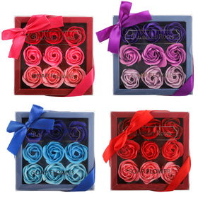 Hedume floral rose soap petals in four gift boxes, ready to gift