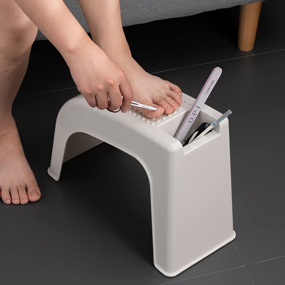 Hedume foot rest dimensions are 15x6.5x11 inches for compact showers