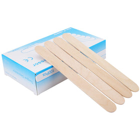 Hedume wood spatula applicator for smooth wax application.