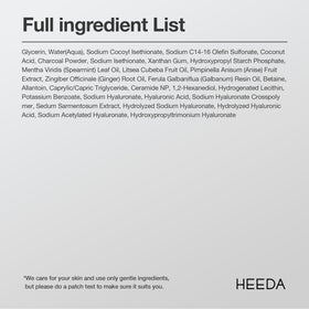 HEEDA packaging emphasizes natural ingredients for mindful skincare