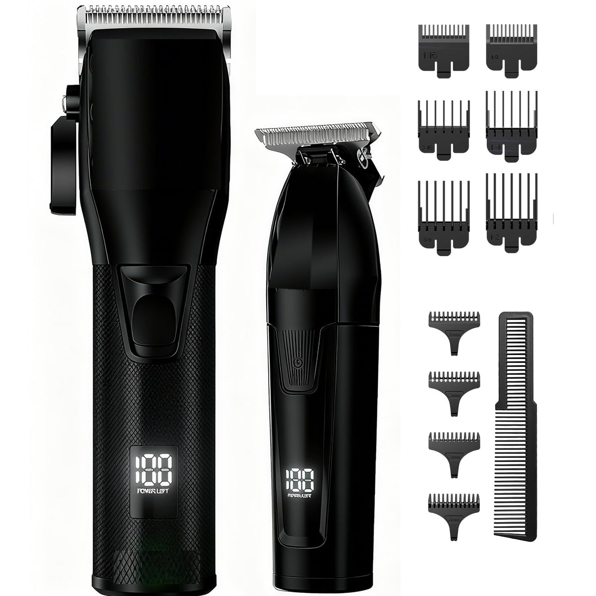 HEERLIKE professional hair clippers set front view for precise home grooming