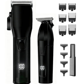 HEERLIKE professional hair clippers set front view for precise home grooming