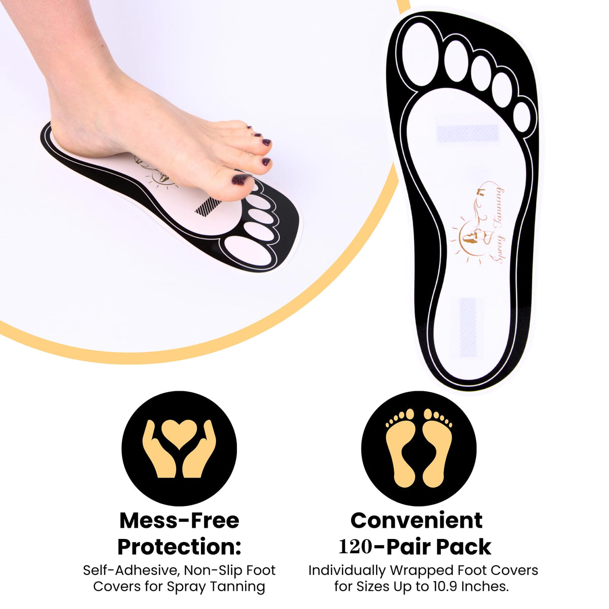HeeStar 120-pairs pack of tanning feet protectors for salons
