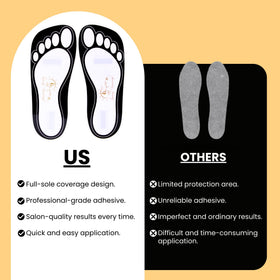 HeeStar cardboard adhesive feet pads cling to soles
