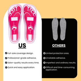 HeeStar cardboard feet pads offer comfortable, hygienic soles for clients