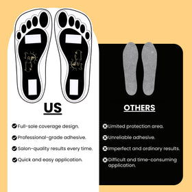 HeeStar cardboard feet protectors are easy to apply