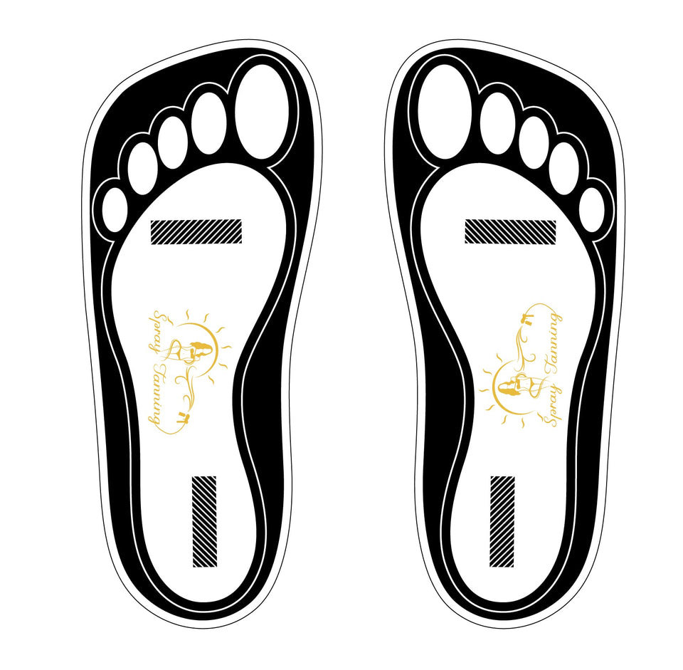 HeeStar disposable black tanning feet pads protect feet during spray tans