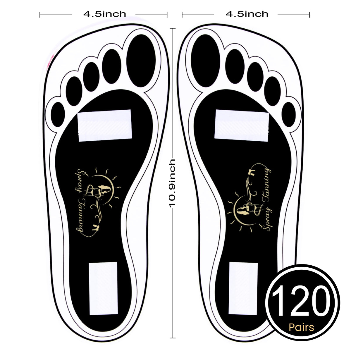 HeeStar self-adhesive feet pads stay in place during tanning