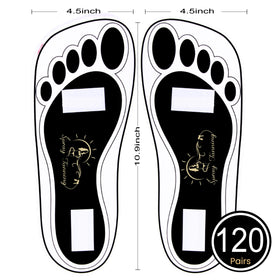 HeeStar self-adhesive feet pads stay in place during tanning