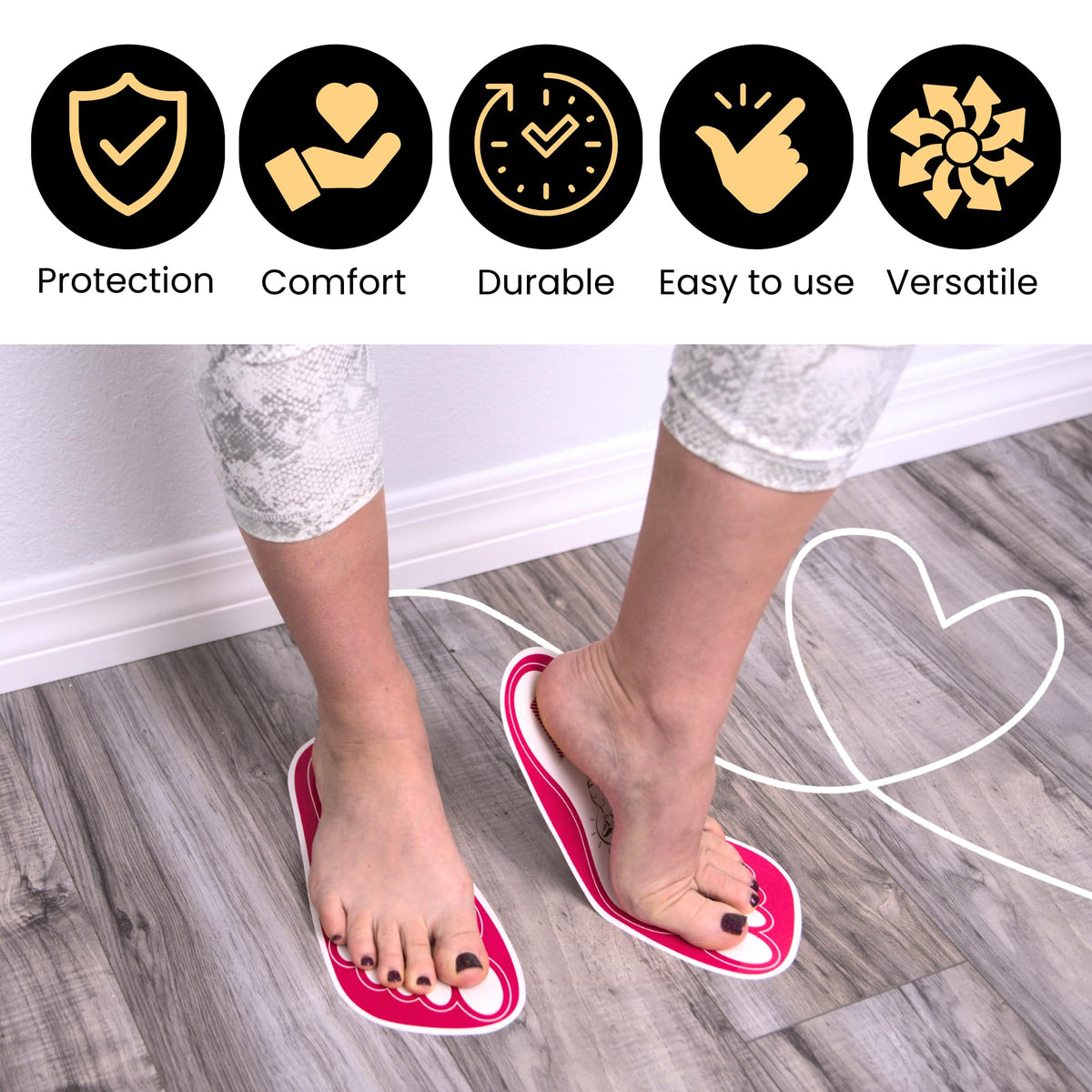 HeeStar foot protectors for tanning show a disposable, one-size-fits-all solution.
