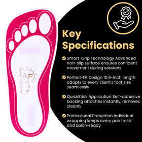 HeeStar non-slip feet pads provide comfortable, secure wear during spray tanning.