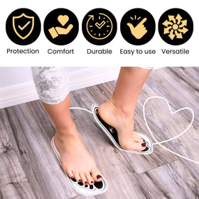 HeeStar non-slip feet protectors allow safe walking during spray sessions