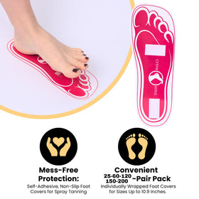 HeeStar pink 10.9 inch feet pad guards against over-application