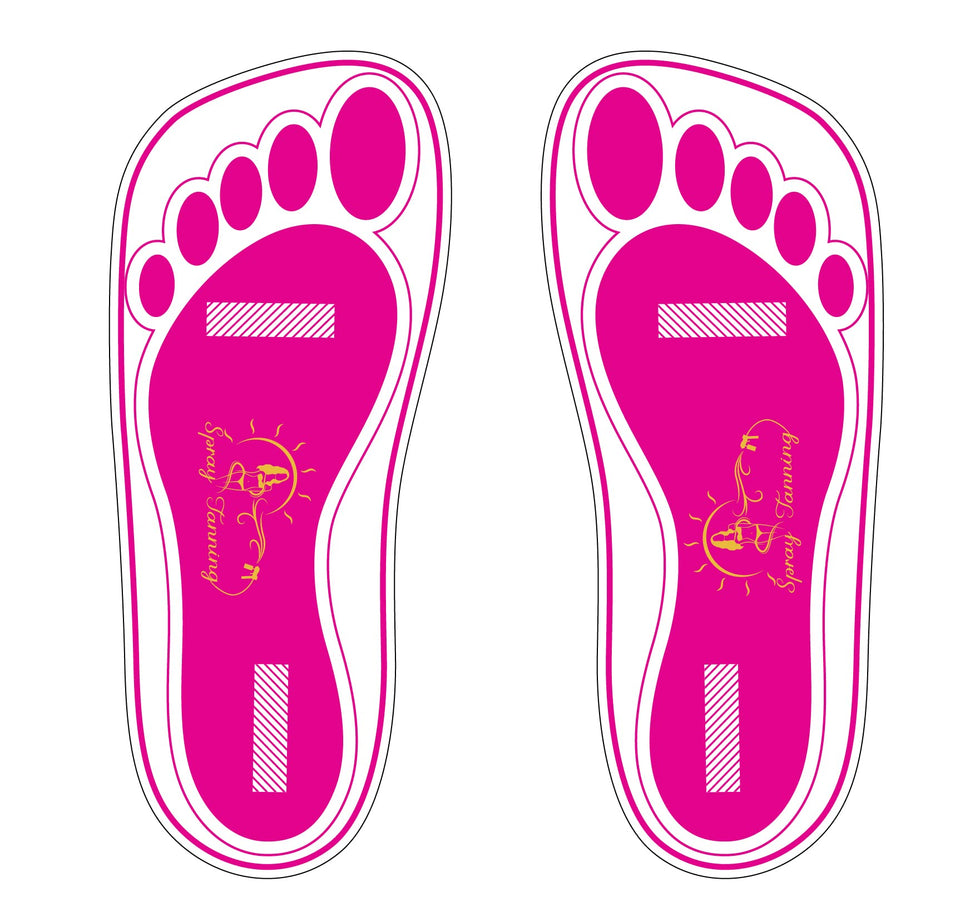 HeeStar pink feet pads pack protect soles during spray tan sessions.