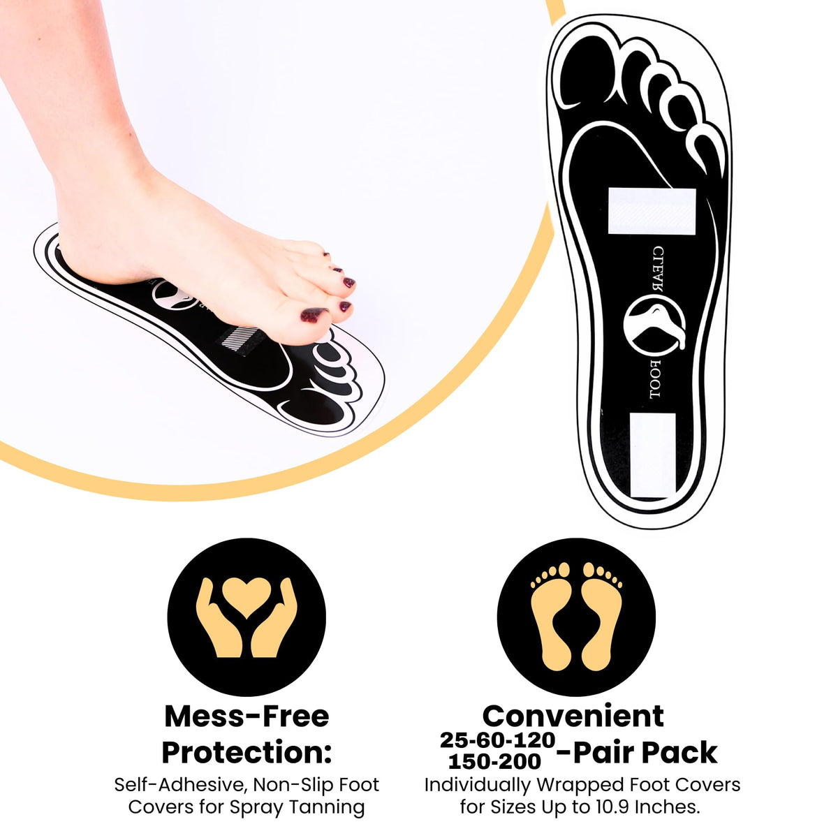 HeeStar self-adhesive feet pads stay securely in place without slipping