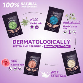 Hehasi natural wax beans rose fragrance for soothing waxing sessions at home