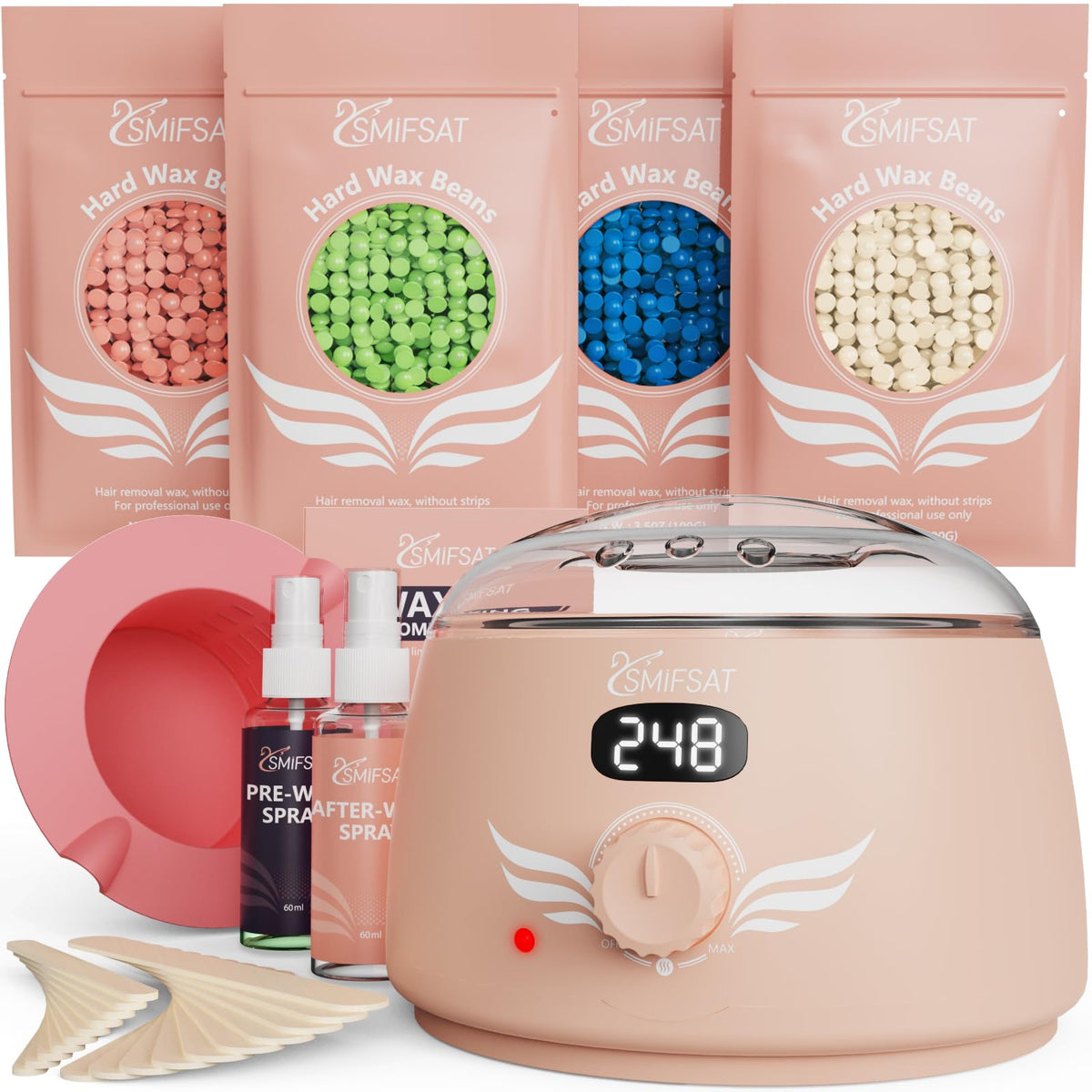 Hehasi waxing kit digital heater for at home waxing sessions and precise temperature control