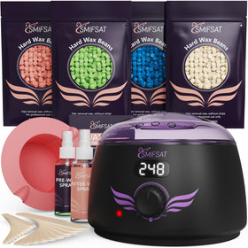 Hehasi waxing kit with digital heater for efficient at-home hair removal