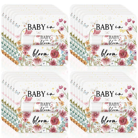 Heigble Baby in Bloom lip balm favor with pink wildflowers for elegant baby showers.
