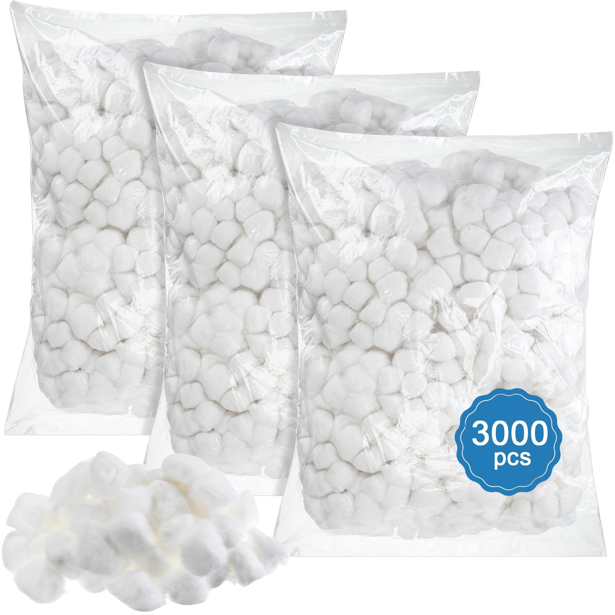 Heigble cotton balls bulk 3000pcs—soft, gentle for makeup removal
