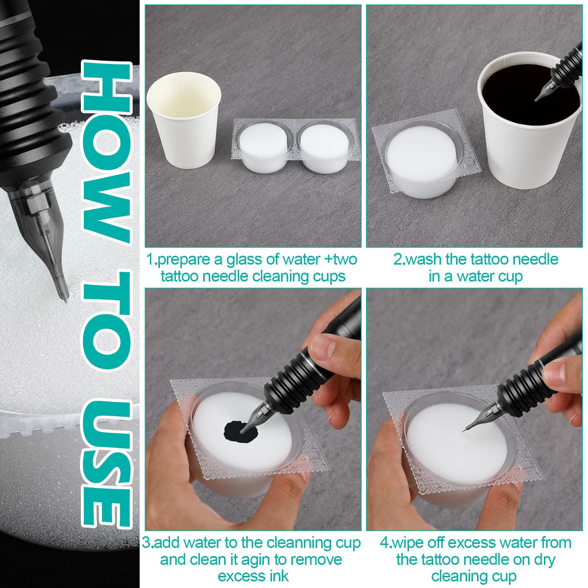 Heigble dip foam cap sponge detail emphasizes porous lining for easy ink cleaning.