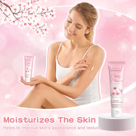 Heigble gift-pack presentation of cherry blossom jojoba lotion for thoughtful skincare.