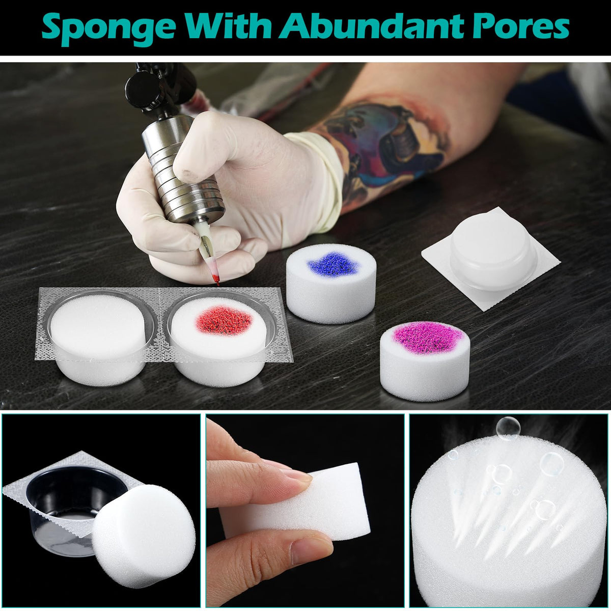 Heigble ink dilution use shows cups for diluting or mixing colors during process.