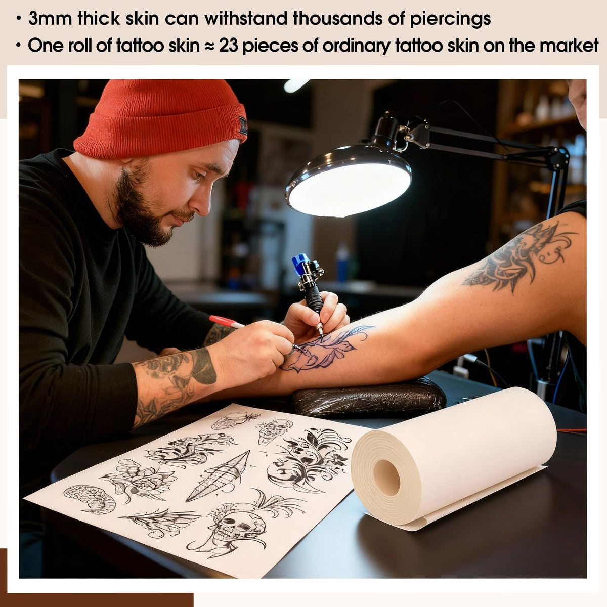 Heigble large roll for testing machines and inks in a single session