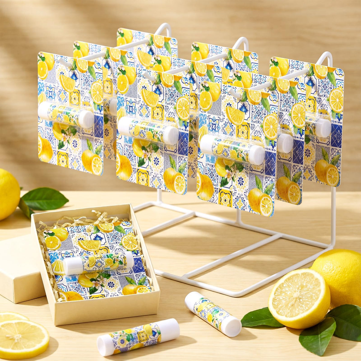 Heigble lemon fragrance lip balm with subtle scent.
